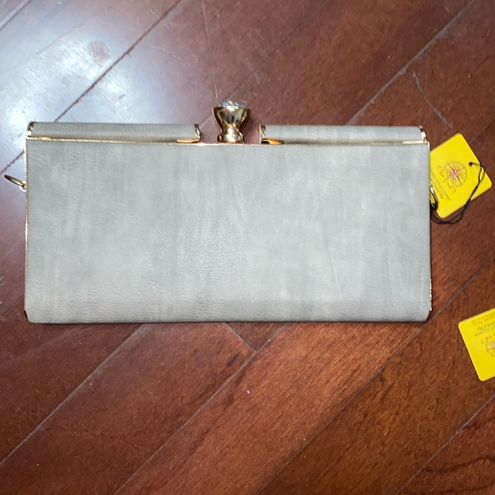 Gray Clutch Bag